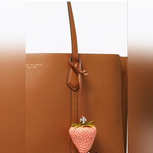 NWT TORY BURCH STRAWBERRY BAG CHARM Sweet Pink SOLD OUT ONLINE <3